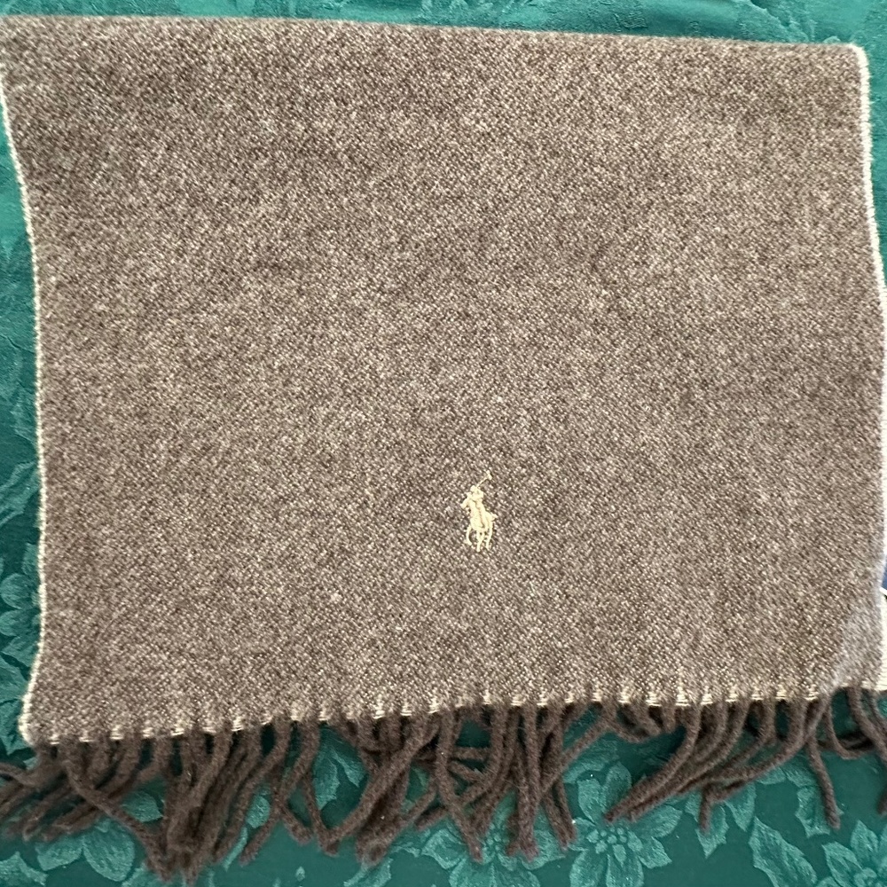 BRAND NEW Ralph Lauren scarf (unisex - Brown/cream)